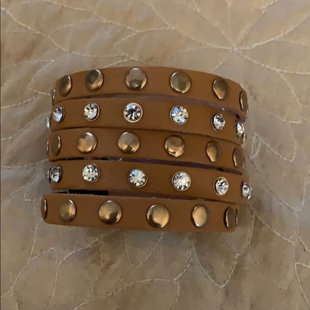 Express Camel Bedazzled Bracelet